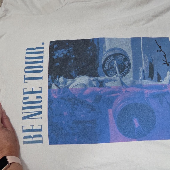 Fleo Oversized Kels Kiel Be Nice Tour Tee - Picture 2 of 4